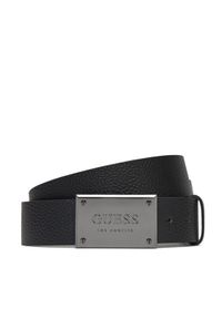 Guess Pasek Męski BMGRTU P5140 Czarny. Kolor: czarny. Materiał: skóra