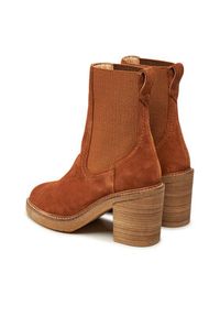 Clarks Botki Cassiano Top 26178669 Brązowy. Kolor: brązowy. Materiał: zamsz, skóra