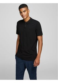 Jack & Jones - Jack&Jones Polo Basic 12136516 Czarny Slim Fit. Typ kołnierza: polo. Kolor: czarny. Materiał: bawełna #1