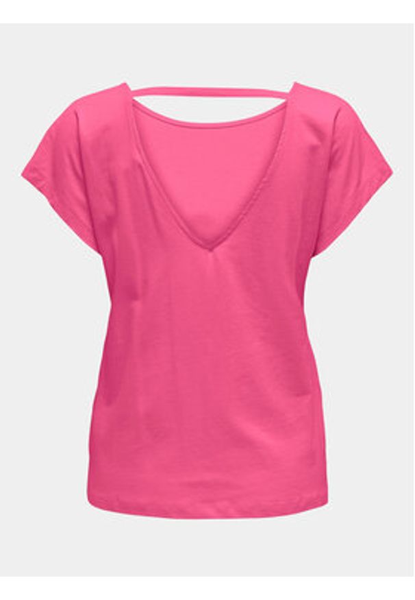 only - ONLY Bluzka May 15286933 Różowy Regular Fit. Kolor: różowy. Materiał: bawełna