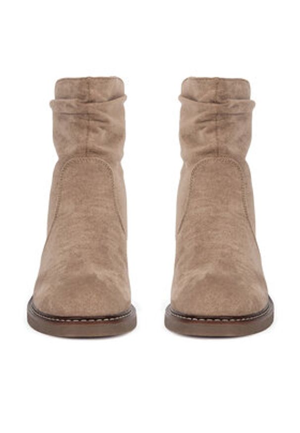 Clara Barson Botki WS2169-04 Beżowy. Kolor: beżowy. Materiał: materiał