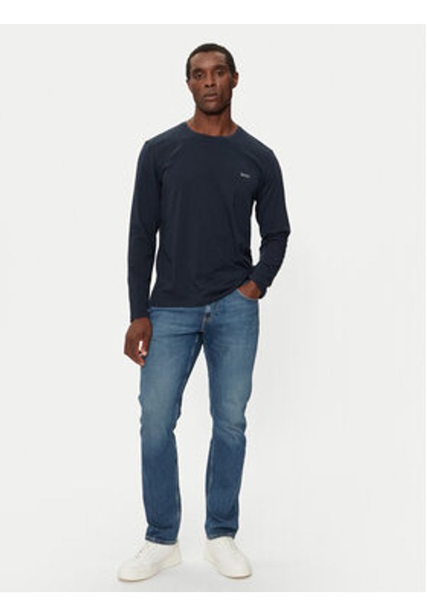 BOSS - Boss Longsleeve Mix&Match 50515390 Granatowy Regular Fit. Kolor: niebieski. Materiał: bawełna. Długość rękawa: długi rękaw