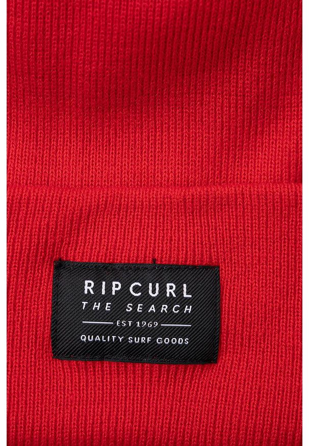 Rip Curl - Czapka. Kolor: czerwony. Materiał: dzianina