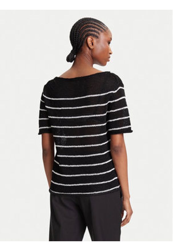 TOMMY HILFIGER - Tommy Hilfiger Sweter WW0WW46522 Czarny Regular Fit. Kolor: czarny. Materiał: syntetyk, wiskoza