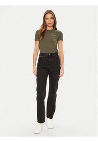 Guess Jeans T-Shirt W4YI02 J1314 Zielony Regular Fit. Kolor: zielony. Materiał: bawełna