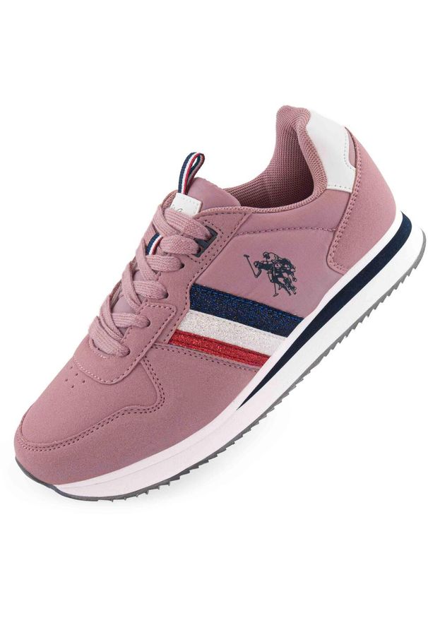 Damskie sneakersy U.S. Polo Assn. w kolorze różowym - Modne i Wygodne. Kolor: szary. Materiał: syntetyk, materiał