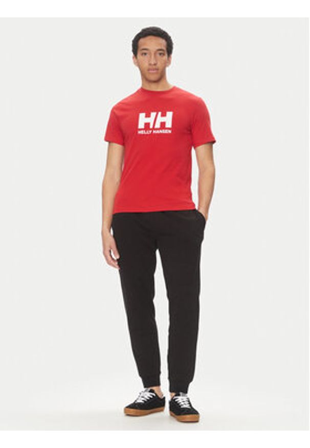 Helly Hansen T-Shirt Logo 54596 Czerwony Regular Fit. Kolor: czerwony. Materiał: bawełna