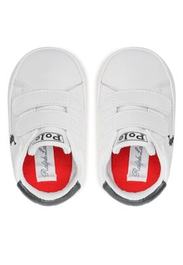 Polo Ralph Lauren Sneakersy Heritage Court Ii Ez Layette RL100731 Biały. Kolor: biały. Materiał: skóra