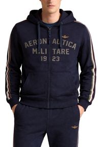 Aeronautica Militare - AERONAUTICA MILITARE Granatowa bawełniana męska bluza, Rozmiar XL. Okazja: na co dzień. Kolor: niebieski. Materiał: bawełna. Styl: casual #3