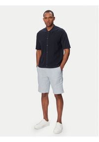 BOSS Szorty materiałowe 50559178 Niebieski Regular Fit. Kolor: niebieski. Materiał: len #5