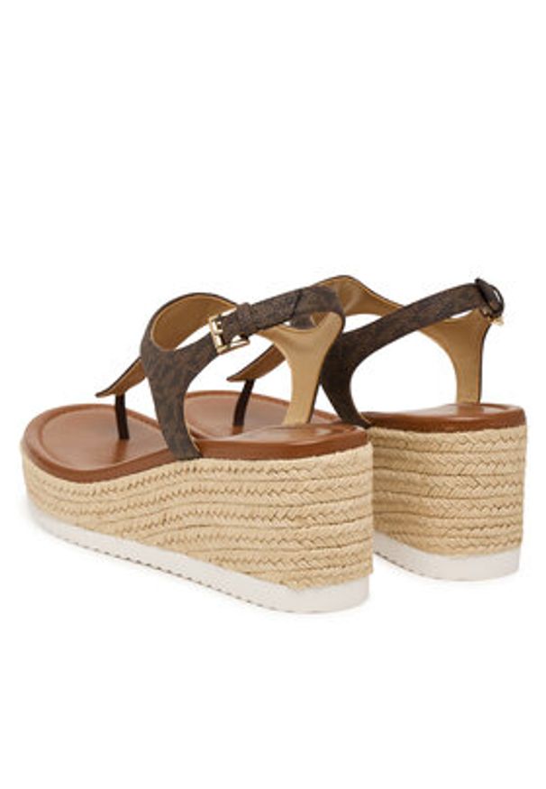 MICHAEL Michael Kors Espadryle Val Thong Wedge 40S6VAMS1B Brązowy. Kolor: brązowy. Materiał: skóra