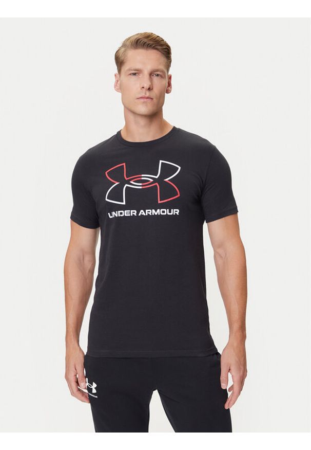 Under Armour T-Shirt Ua Gl Foundation Update Ss 1382915-001 Czarny Loose Fit. Kolor: czarny. Materiał: syntetyk, bawełna