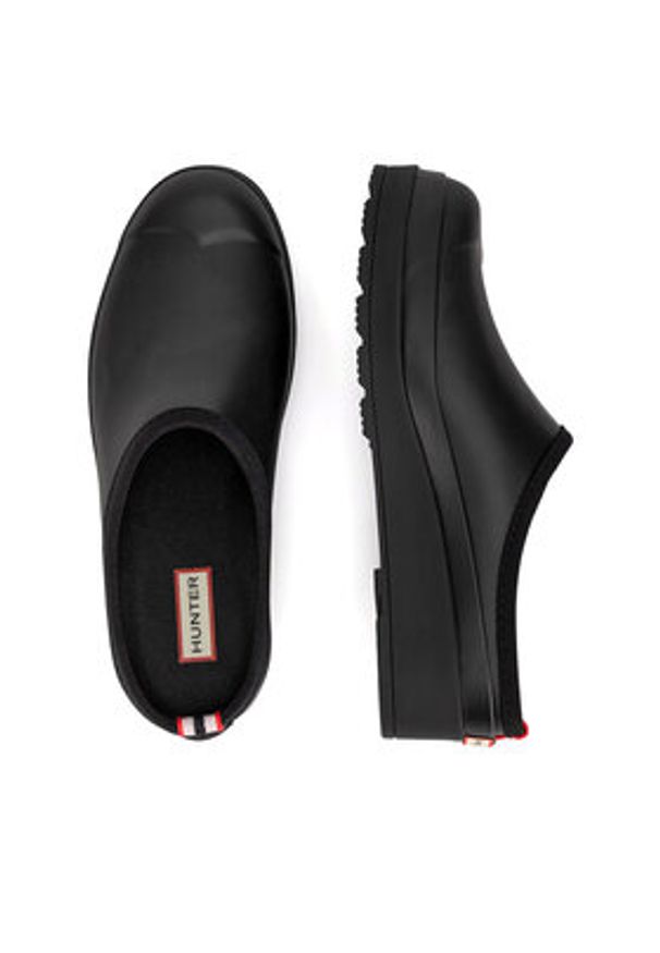 Hunter Klapki WFF1002RMA-BLK Czarny. Kolor: czarny. Materiał: kauczuk