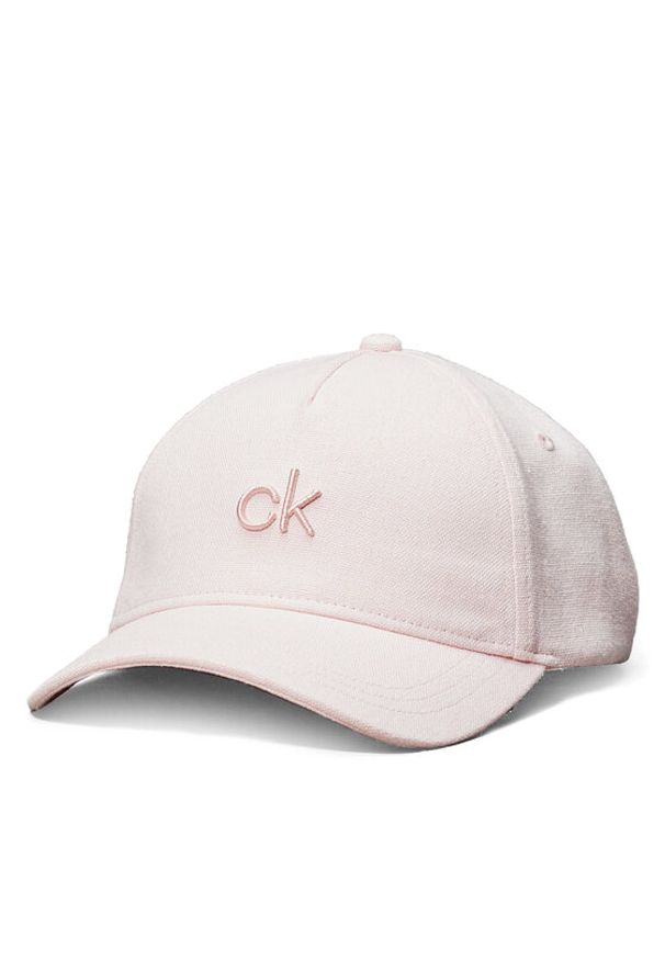 Calvin Klein Czapka z daszkiem Raised Embroidery K60K613118 Różowy. Kolor: różowy. Materiał: len