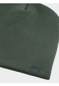 4f - Czapka beanie dziecięca - khaki. Kolor: brązowy, wielokolorowy, oliwkowy. Materiał: syntetyk, materiał. Sezon: zima. Styl: sportowy, klasyczny