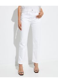 VALENTINO - Białe spodnie jeansowe V Gold Stretch. Stan: podwyższony. Kolor: biały #1