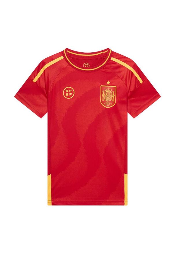 REAL FEDERACIÓN ESPAÑOLA DE FÚTBOL - Koszulka domowa Hiszpanii dla dzieci - Lamine Yamal. Kolor: czerwony. Materiał: poliester. Sport: piłka nożna