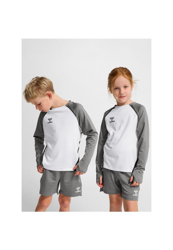 Dziecięcy dżersej z długim rękawem Hummel Lead 2.0. Kolor: biały. Materiał: jersey. Długość rękawa: długi rękaw. Długość: długie