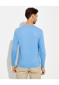 Ralph Lauren - RALPH LAUREN - Niebieska koszulka longsleeve Slim Fit. Typ kołnierza: polo. Kolor: niebieski. Materiał: bawełna. Długość rękawa: długi rękaw. Długość: długie #4