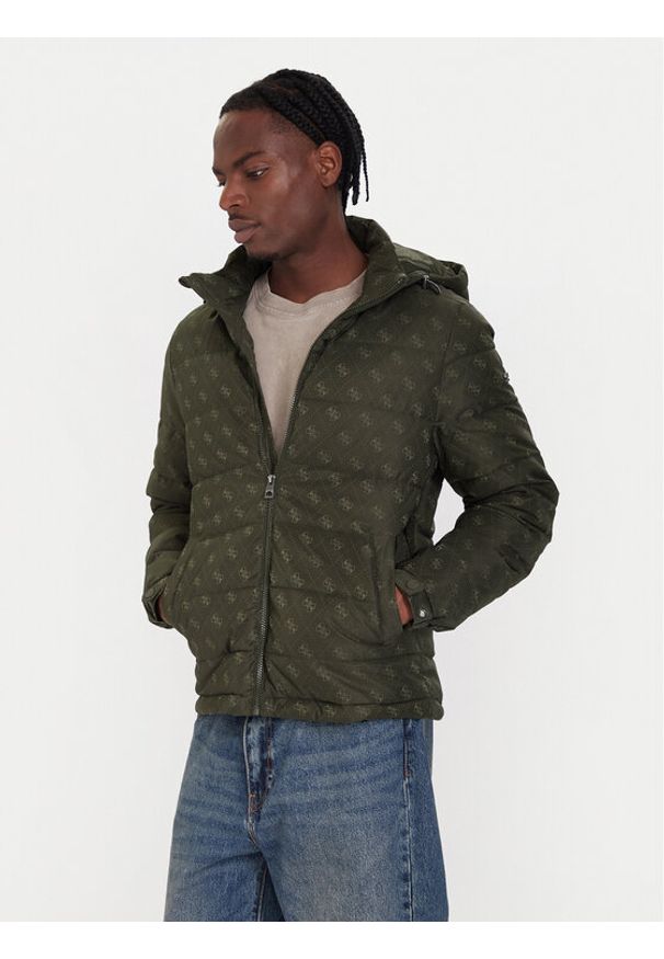 Guess Kurtka zimowa M5BL0B W2322 Khaki Relaxed Fit. Kolor: brązowy. Materiał: syntetyk. Sezon: zima