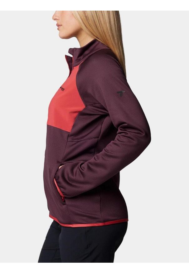 columbia - Bluza Polarowa Damska Columbia Triple Canyon Grid. Kolor: czerwony. Materiał: polar. Sport: turystyka piesza