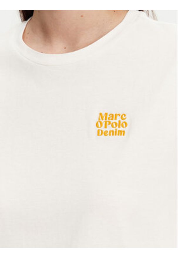 Marc O'Polo Denim T-Shirt 500 0005 916 Biały Relaxed Fit. Typ kołnierza: polo. Kolor: biały. Materiał: bawełna