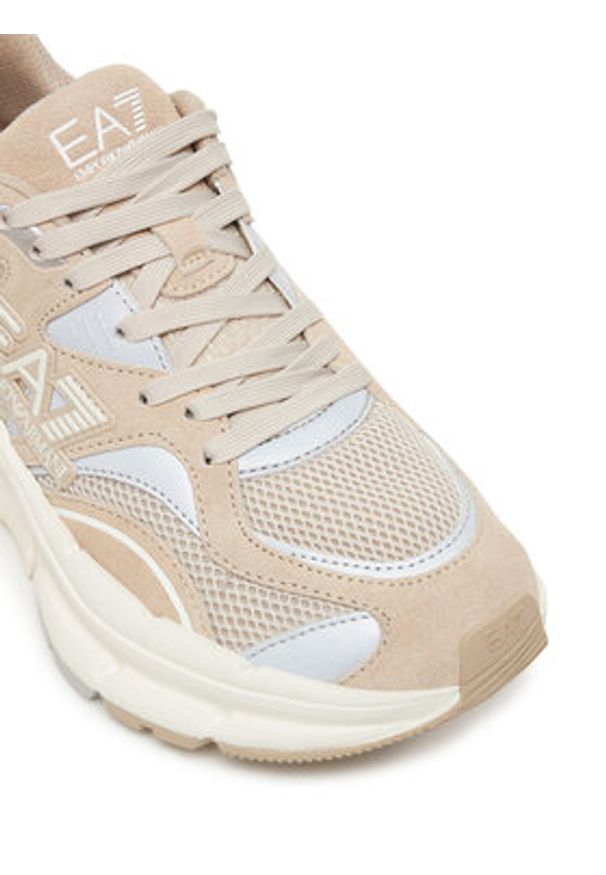 EA7 Emporio Armani Sneakersy X8X237 XK425 MZ202 Beżowy. Kolor: beżowy. Materiał: materiał