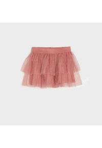 Sinsay - Spódnica z tiulem - Różowy. Kolor: różowy. Materiał: tiul #1