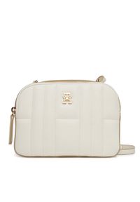 TOMMY HILFIGER - Tommy Hilfiger Torebka Th Feminine Conv Camera Bag AW0AW17453 Écru. Materiał: skórzane