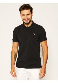 GANT - Gant Polo 2201 Czarny Regular Fit. Typ kołnierza: polo. Kolor: czarny. Materiał: bawełna