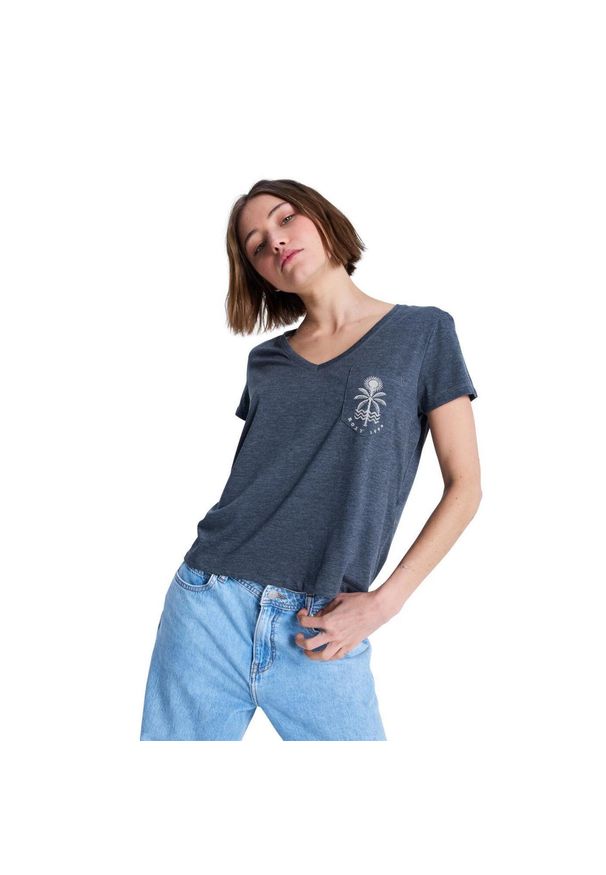 Roxy - Koszulka z krótkim rękawem dla Kobiety LAGUNA GREEN Czarny. Kolor: szary. Materiał: poliester, wiskoza, tkanina. Długość rękawa: krótki rękaw. Długość: krótkie