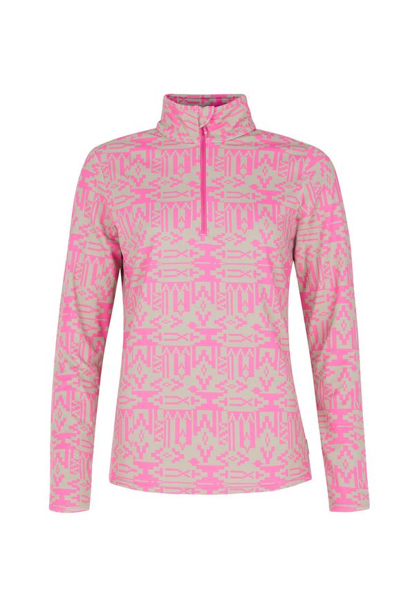 Damski polar 1/4 zip Protest Kacey. Kolor: różowy, czerwony, wielokolorowy. Materiał: polar. Sezon: zima. Sport: narciarstwo