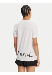 Just Cavalli T-Shirt 78PAHT04 Biały Regular Fit. Kolor: biały. Materiał: bawełna