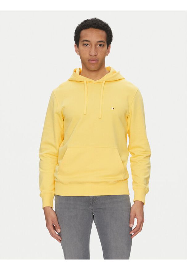 TOMMY HILFIGER - Tommy Hilfiger Bluza Essential MW0MW37235 Żółty Regular Fit. Kolor: żółty. Materiał: bawełna