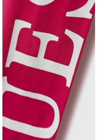 Guess legginsy dziecięce kolor różowy z nadrukiem. Kolor: różowy. Wzór: nadruk #2