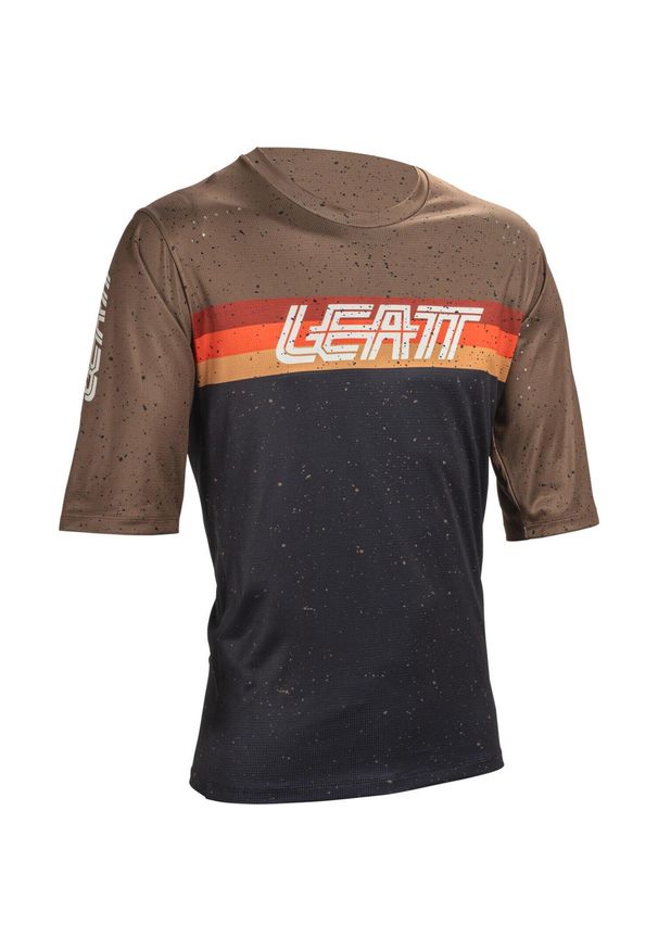 LEATT - Koszulka rowerowa męska Leatt Jersey MTB Enduro 3.0. Kolor: wielokolorowy, czarny, brązowy. Materiał: jersey. Sport: kolarstwo
