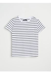 Sinsay - Bawełniana koszulka z kieszonką - wielobarwny. Materiał: bawełna #1