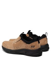 skechers - Skechers Półbuty Rydock 237282/BRBK Brązowy. Kolor: brązowy. Materiał: skóra, zamsz