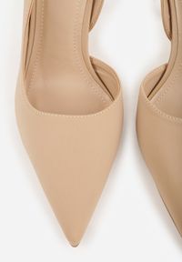 Renee - Beżowe Casualowe Sandały na Szpilce Typu Slingback Lamigonia. Okazja: na co dzień. Kolor: beżowy. Obcas: na szpilce. Styl: casual #3