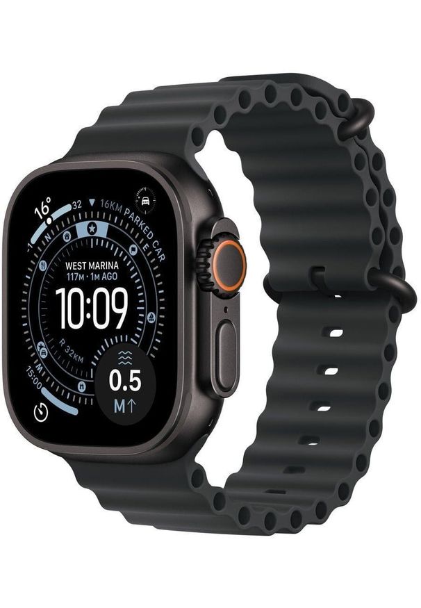 APPLE - Smartwatch Apple Watch Ultra 3 GPS + Cellular 49mm Black Titanium / Ocean Band Czarny (MF0J4QR/A). Rodzaj zegarka: smartwatch. Kolor: czarny