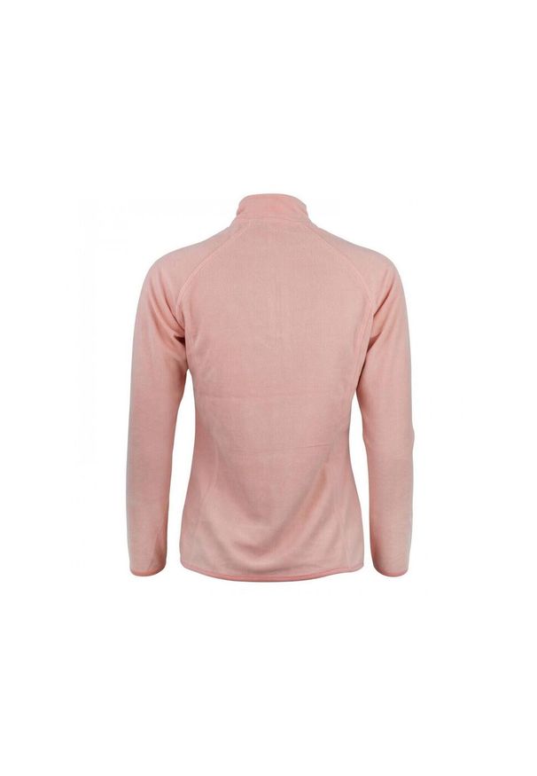 PEAK MOUNTAIN - Damski polar 1/2 zip Peak Mountain Micro. Kolor: różowy. Materiał: polar. Sport: turystyka piesza