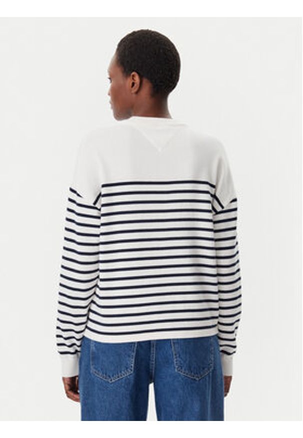 Tommy Jeans Sweter Varsity DW0DW20251 Écru Regular Fit. Materiał: bawełna