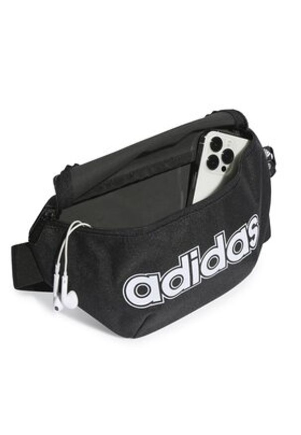 Adidas - adidas Nerka Classic Foundation Waist Bag HT4777 Czarny. Kolor: czarny. Materiał: materiał