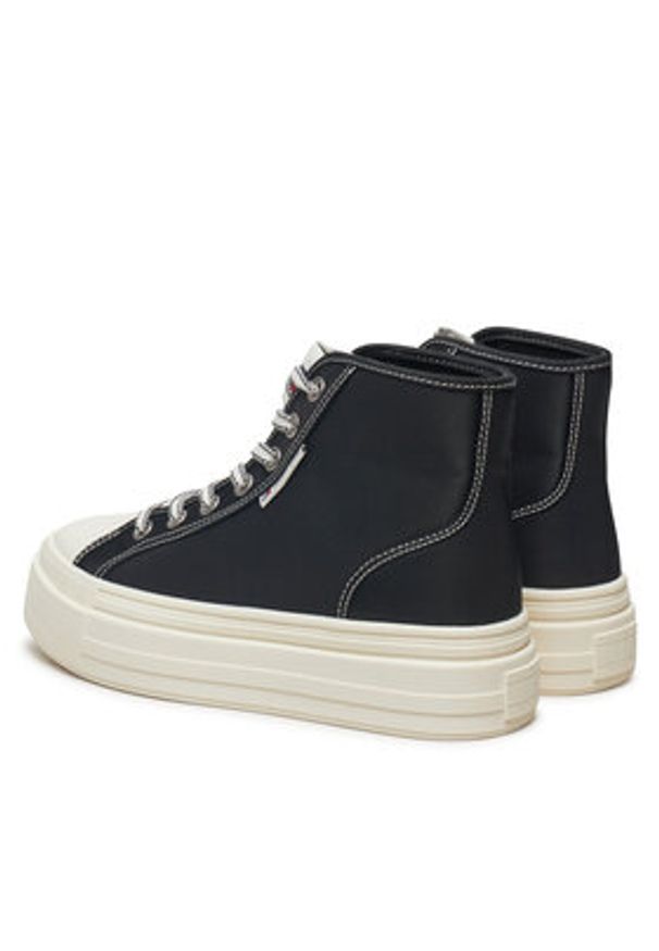 Tommy Jeans Trampki Foxing EN0EN02704 Czarny. Kolor: czarny. Materiał: materiał