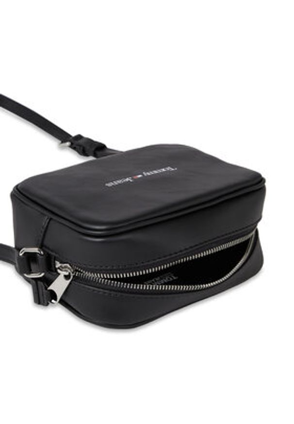 Tommy Jeans Torebka Camera Bag AW0AW15029 Czarny. Kolor: czarny. Materiał: skórzane