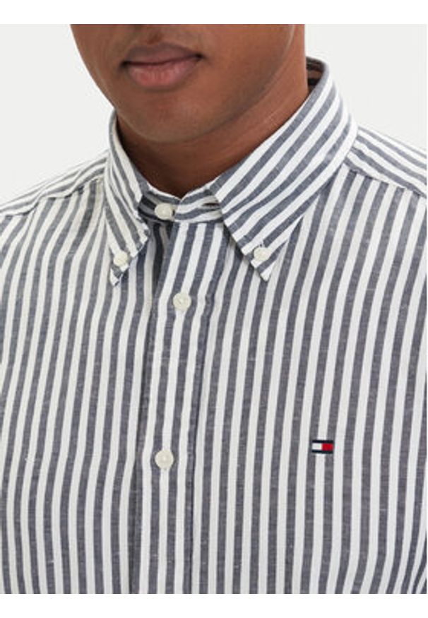TOMMY HILFIGER - Tommy Hilfiger Koszula MW0MW42449 Niebieski Regular Fit. Kolor: niebieski. Materiał: bawełna