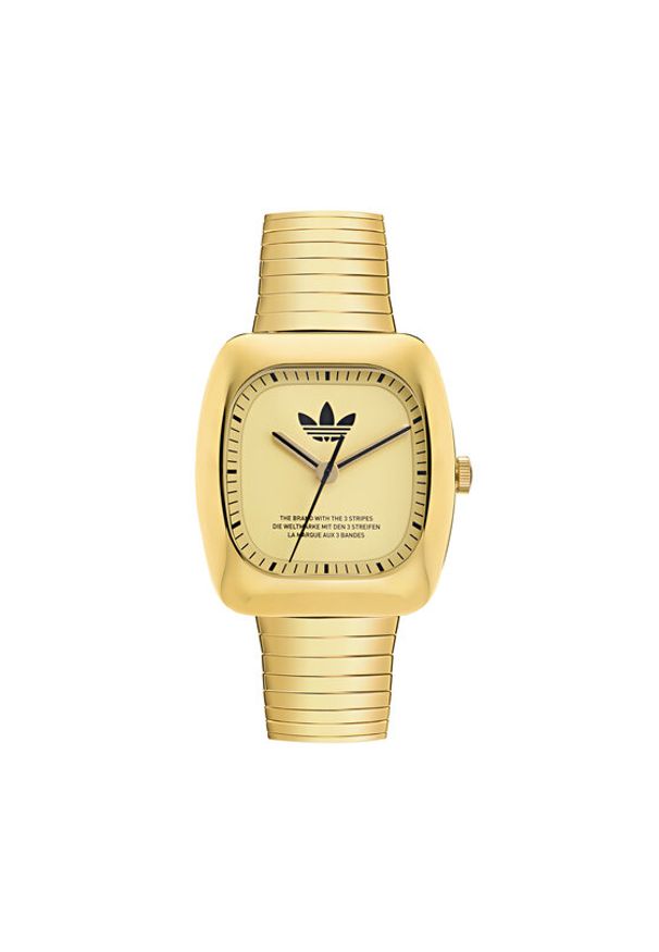 adidas Originals Zegarek Retro Wave One AOSY24024 Złoty. Kolor: złoty. Styl: retro