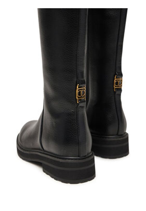 TwinSet - TWINSET Muszkieterki 252TGT124 Czarny. Kolor: czarny. Materiał: skóra