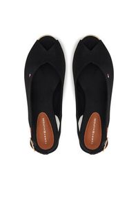TOMMY HILFIGER - Tommy Hilfiger Espadryle Flag Mid Wedge Espad Slingback FW0FW08595 Czarny. Kolor: czarny. Materiał: materiał #5