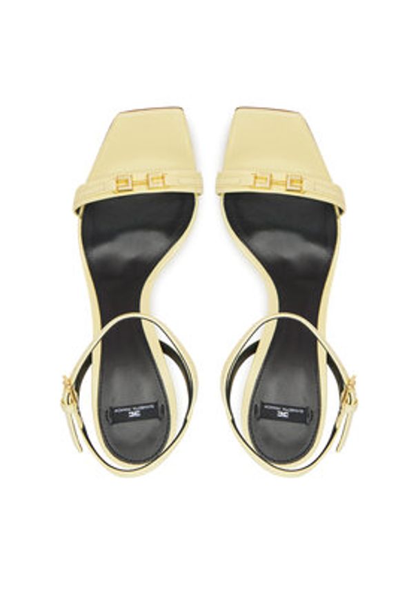 Elisabetta Franchi Sandały SA57L51E2 DC7 Żółty. Kolor: żółty. Materiał: skóra
